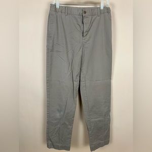 Lands’ End Khaki Chino Uniform Pants, Tan, boys 18 husky